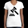 Women's Fine Jersey V-Neck Tee Thumbnail