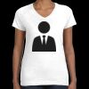 Women's Fine Jersey V-Neck Tee Thumbnail