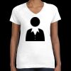 Women's Fine Jersey V-Neck Tee Thumbnail