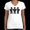 Women's Fine Jersey V-Neck Tee Thumbnail