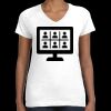 Women's Fine Jersey V-Neck Tee Thumbnail