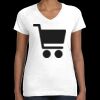 Women's Fine Jersey V-Neck Tee Thumbnail
