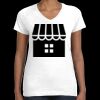 Women's Fine Jersey V-Neck Tee Thumbnail