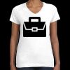Women's Fine Jersey V-Neck Tee Thumbnail