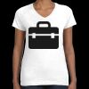 Women's Fine Jersey V-Neck Tee Thumbnail