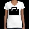 Women's Fine Jersey V-Neck Tee Thumbnail