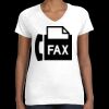 Women's Fine Jersey V-Neck Tee Thumbnail