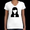 Women's Fine Jersey V-Neck Tee Thumbnail