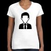 Women's Fine Jersey V-Neck Tee Thumbnail