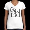 Women's Fine Jersey V-Neck Tee Thumbnail
