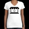 Women's Fine Jersey V-Neck Tee Thumbnail