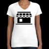Women's Fine Jersey V-Neck Tee Thumbnail