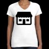 Women's Fine Jersey V-Neck Tee Thumbnail