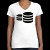 Women's Fine Jersey V-Neck Tee Thumbnail