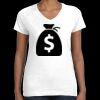 Women's Fine Jersey V-Neck Tee Thumbnail