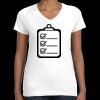 Women's Fine Jersey V-Neck Tee Thumbnail