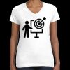 Women's Fine Jersey V-Neck Tee Thumbnail