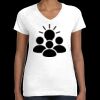Women's Fine Jersey V-Neck Tee Thumbnail