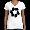 Women's Fine Jersey V-Neck Tee Thumbnail