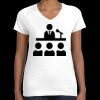 Women's Fine Jersey V-Neck Tee Thumbnail