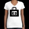 Women's Fine Jersey V-Neck Tee Thumbnail