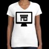 Women's Fine Jersey V-Neck Tee Thumbnail