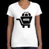 Women's Fine Jersey V-Neck Tee Thumbnail