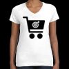 Women's Fine Jersey V-Neck Tee Thumbnail