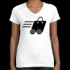 Women's Fine Jersey V-Neck Tee Thumbnail