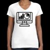 Women's Fine Jersey V-Neck Tee Thumbnail