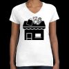Women's Fine Jersey V-Neck Tee Thumbnail