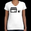 Women's Fine Jersey V-Neck Tee Thumbnail