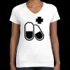 Women's Fine Jersey V-Neck Tee Thumbnail