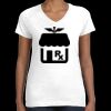 Women's Fine Jersey V-Neck Tee Thumbnail