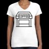 Women's Fine Jersey V-Neck Tee Thumbnail