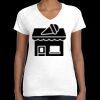Women's Fine Jersey V-Neck Tee Thumbnail