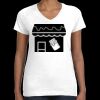 Women's Fine Jersey V-Neck Tee Thumbnail
