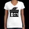 Women's Fine Jersey V-Neck Tee Thumbnail