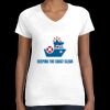 Women's Fine Jersey V-Neck Tee Thumbnail