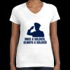 Women's Fine Jersey V-Neck Tee Thumbnail