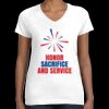 Women's Fine Jersey V-Neck Tee Thumbnail