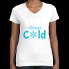 Women's Fine Jersey V-Neck Tee Thumbnail