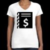 Women's Fine Jersey V-Neck Tee Thumbnail