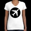 Women's Fine Jersey V-Neck Tee Thumbnail