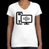 Women's Fine Jersey V-Neck Tee Thumbnail