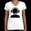 Women's Fine Jersey V-Neck Tee Thumbnail