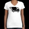 Women's Fine Jersey V-Neck Tee Thumbnail