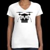Women's Fine Jersey V-Neck Tee Thumbnail