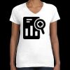 Women's Fine Jersey V-Neck Tee Thumbnail