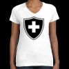 Women's Fine Jersey V-Neck Tee Thumbnail